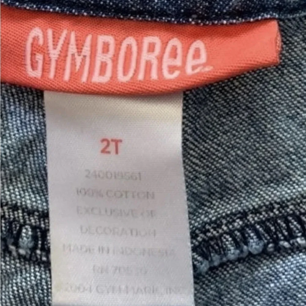Gymboree Capri Cropped Jeans 2T Beach Denim Elastic Waist 2004 Palm Vintage